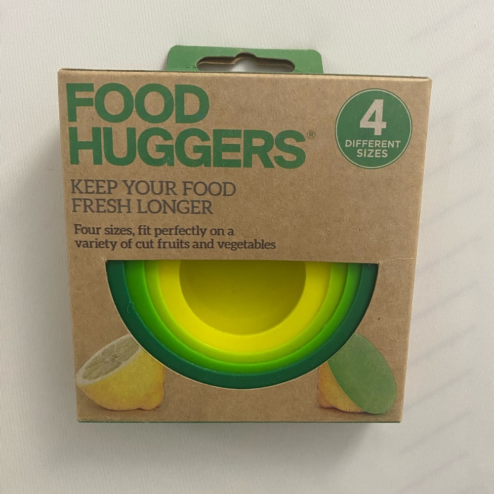 Food Huggers Silicone Produce Savers 4 Piece Set